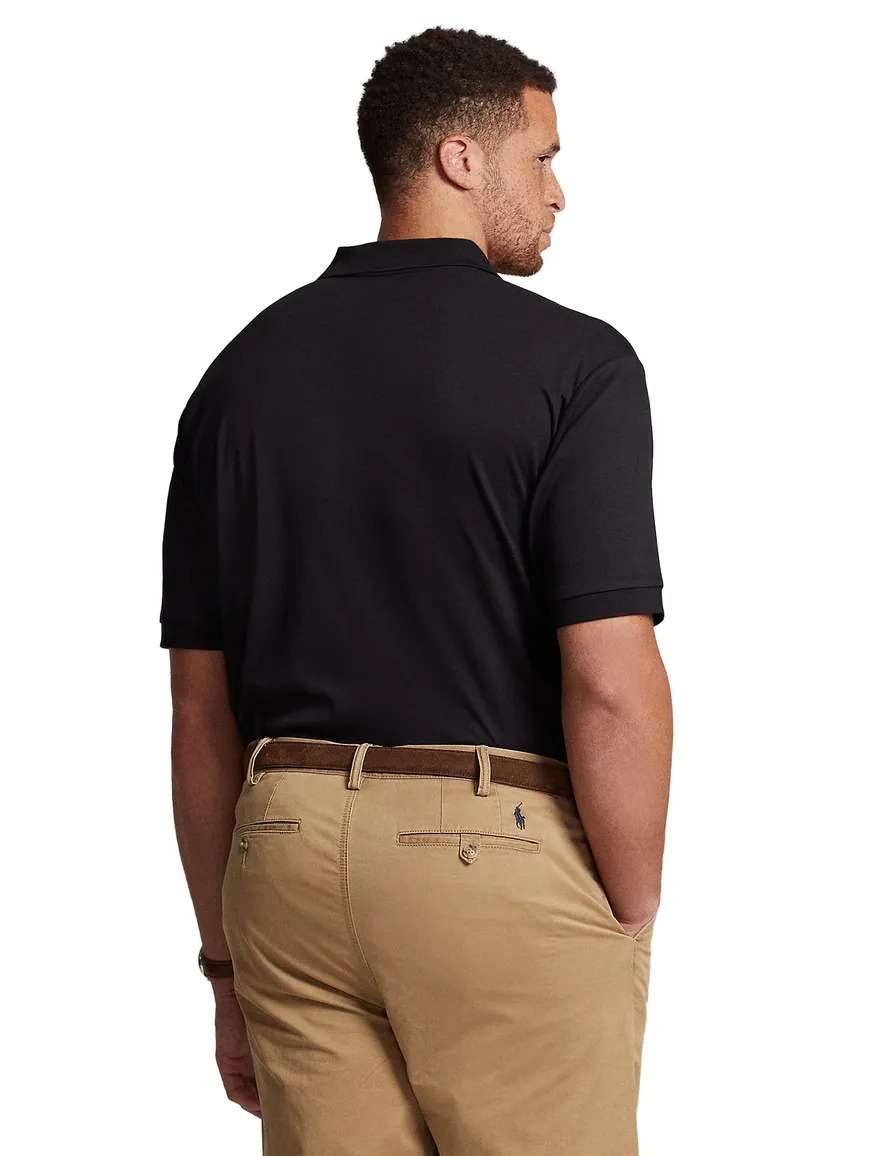 Polo Ralph Lauren Big & Tall poloshirt zwart pique