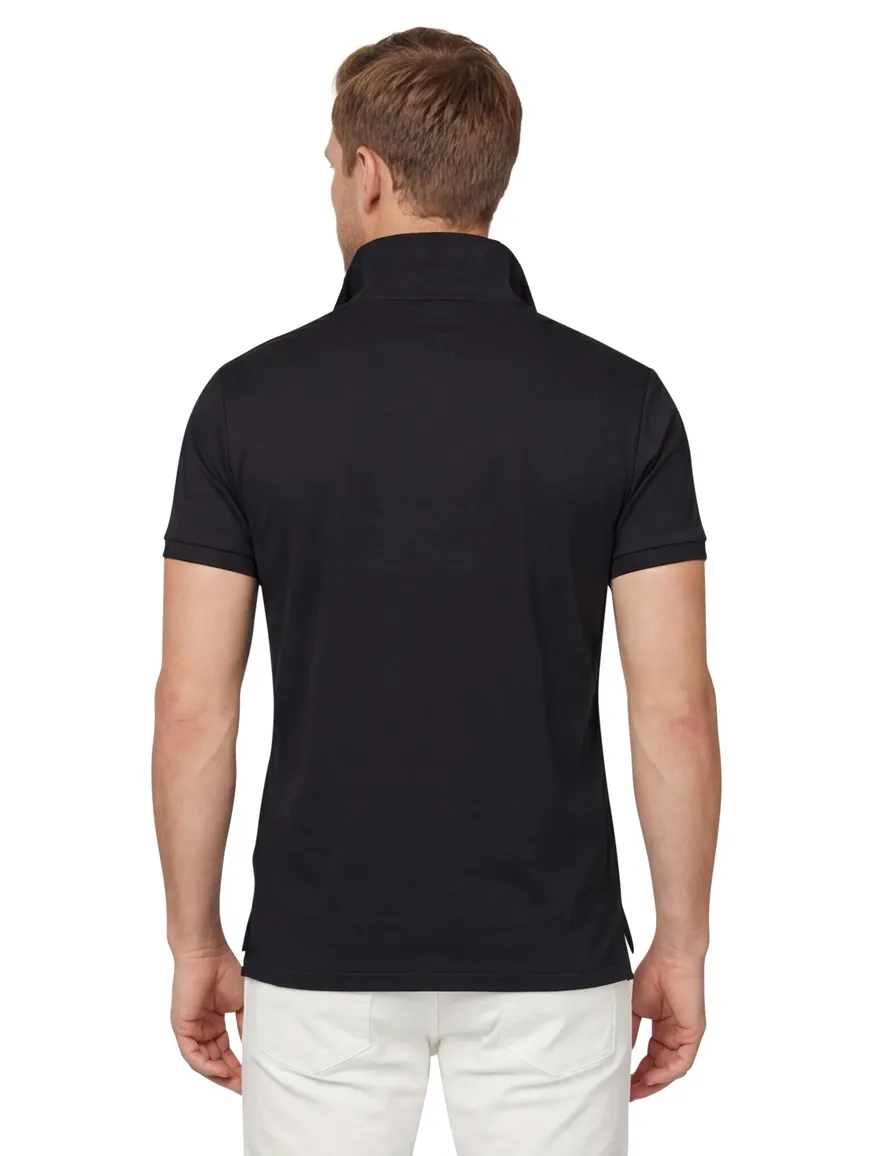 Poloshirt Ralph Lauren effen zwart Big & Tall