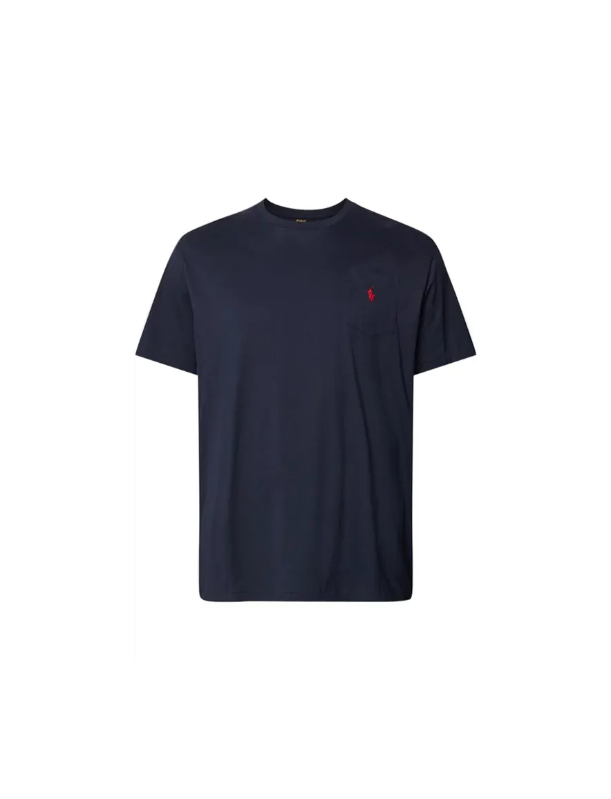 Ralph Lauren T-shirt borstzak Big & Tall donkerblauw