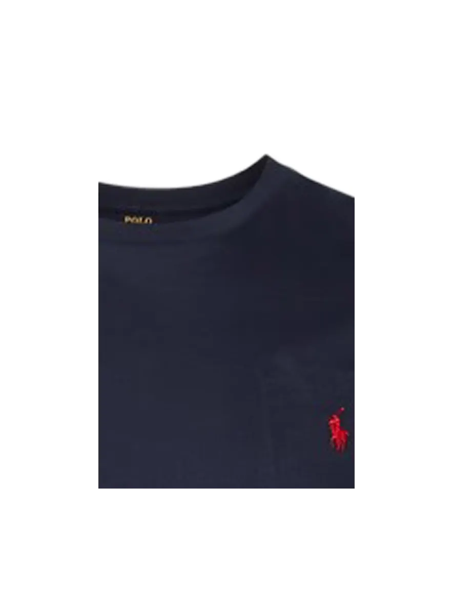 Ralph Lauren T-shirt borstzak Big & Tall donkerblauw