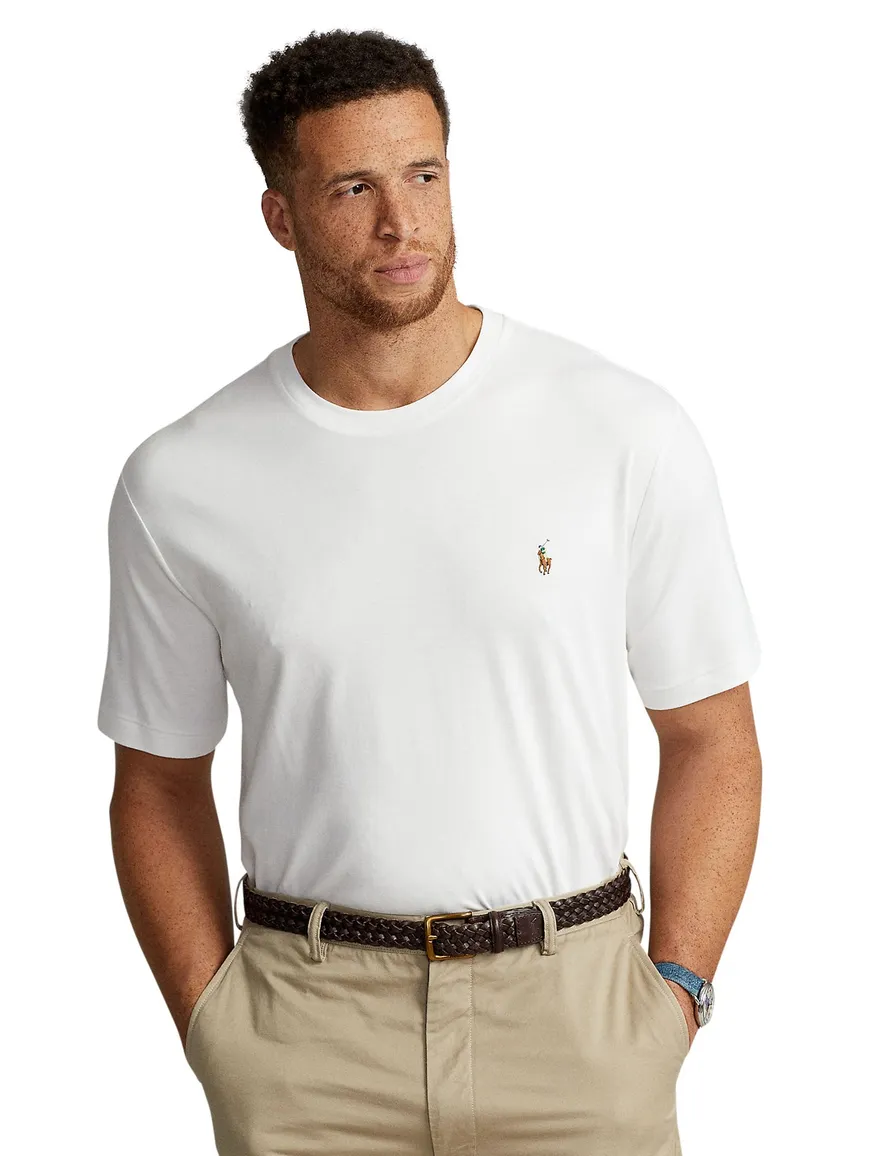 Polo Ralph Lauren t-shirt effen wit Big & Tall