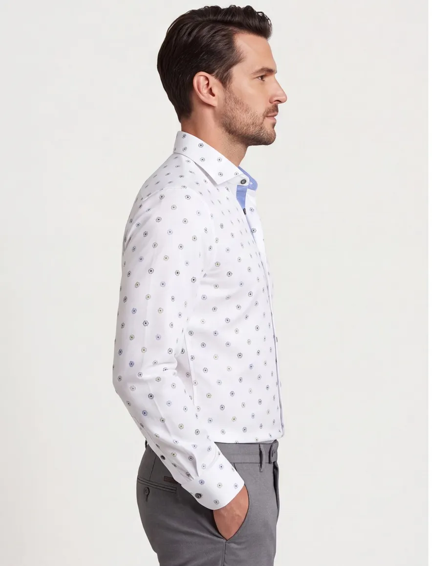 Overhemd John Miller Tailored Fit bloemenprint