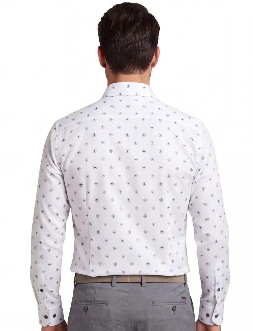 Overhemd John Miller Tailored Fit bloemenprint
