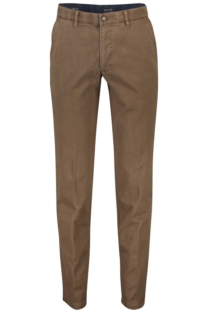 M.E.N.S. broek katoen bruin grijs Madison