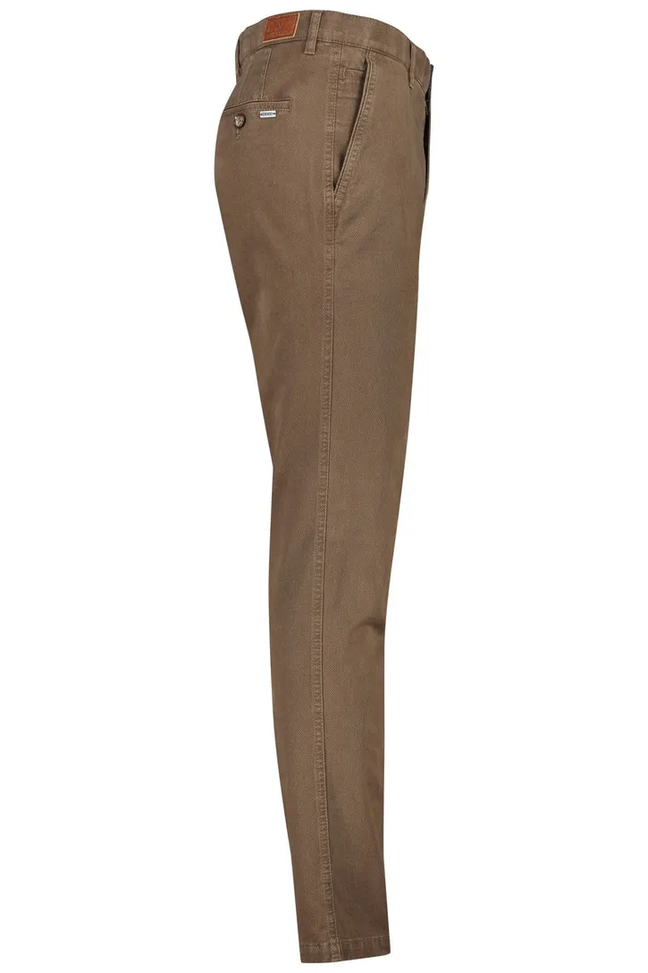 M.E.N.S. broek katoen bruin grijs Madison