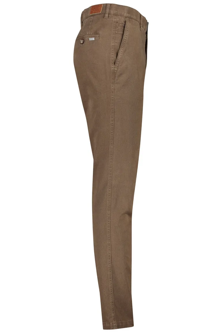 M.E.N.S. broek katoen bruin grijs Madison