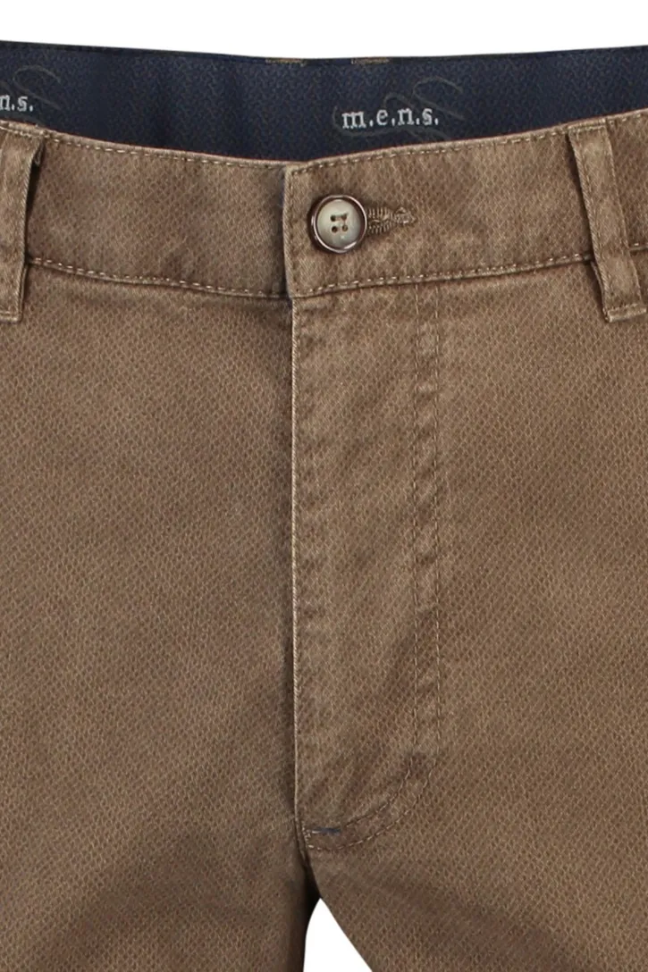 M.E.N.S. broek katoen bruin grijs Madison