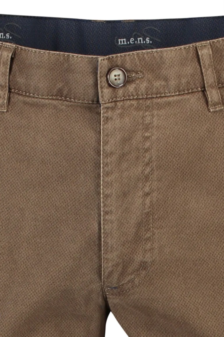 M.E.N.S. broek katoen bruin grijs Madison