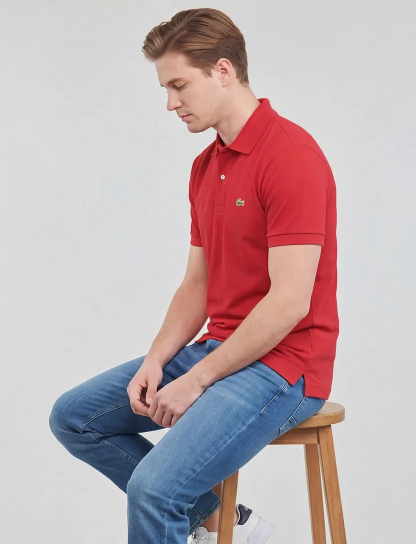 Lacoste poloshirt Classic Fit rood