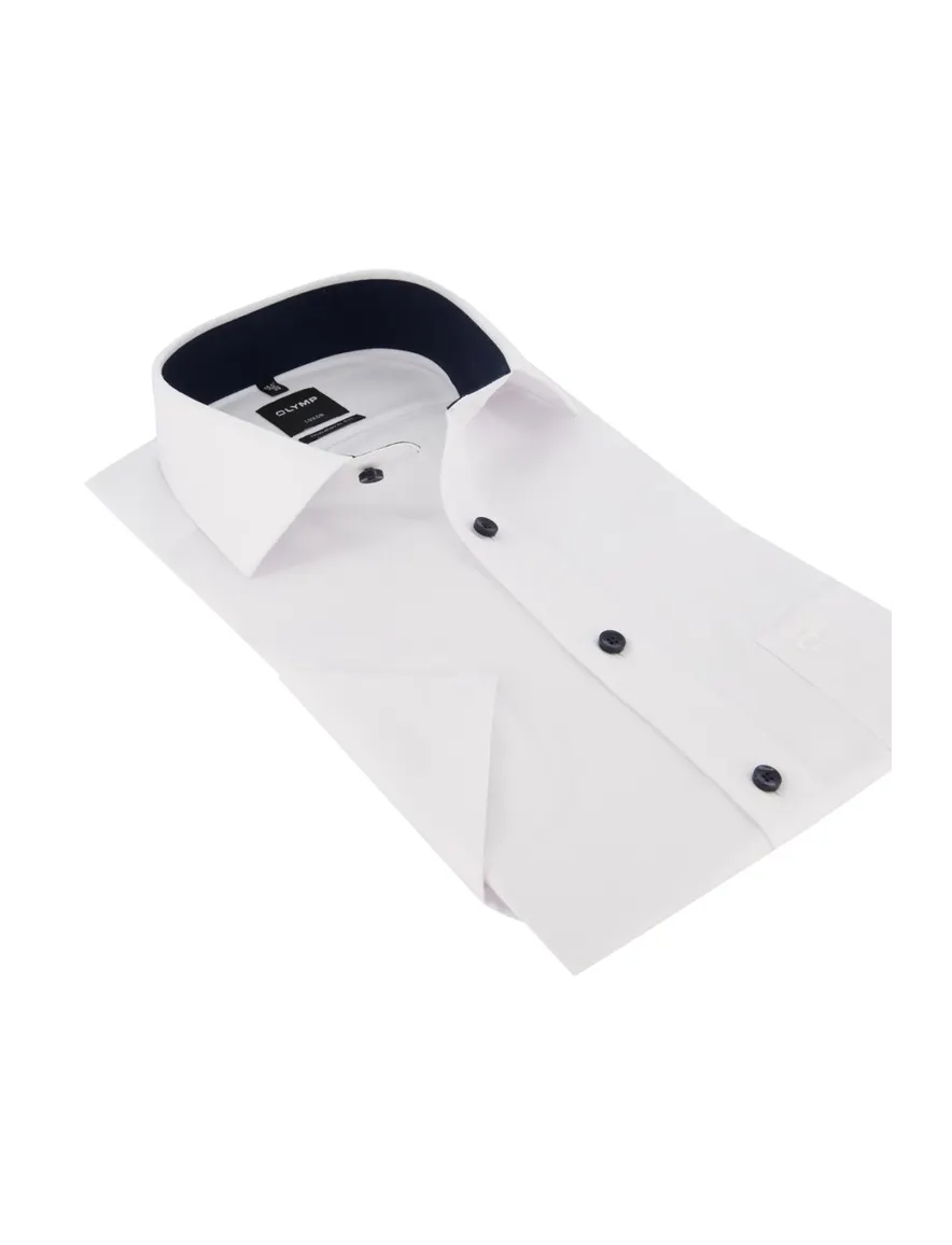 Olymp overhemd Modern Fit wit korte mouw