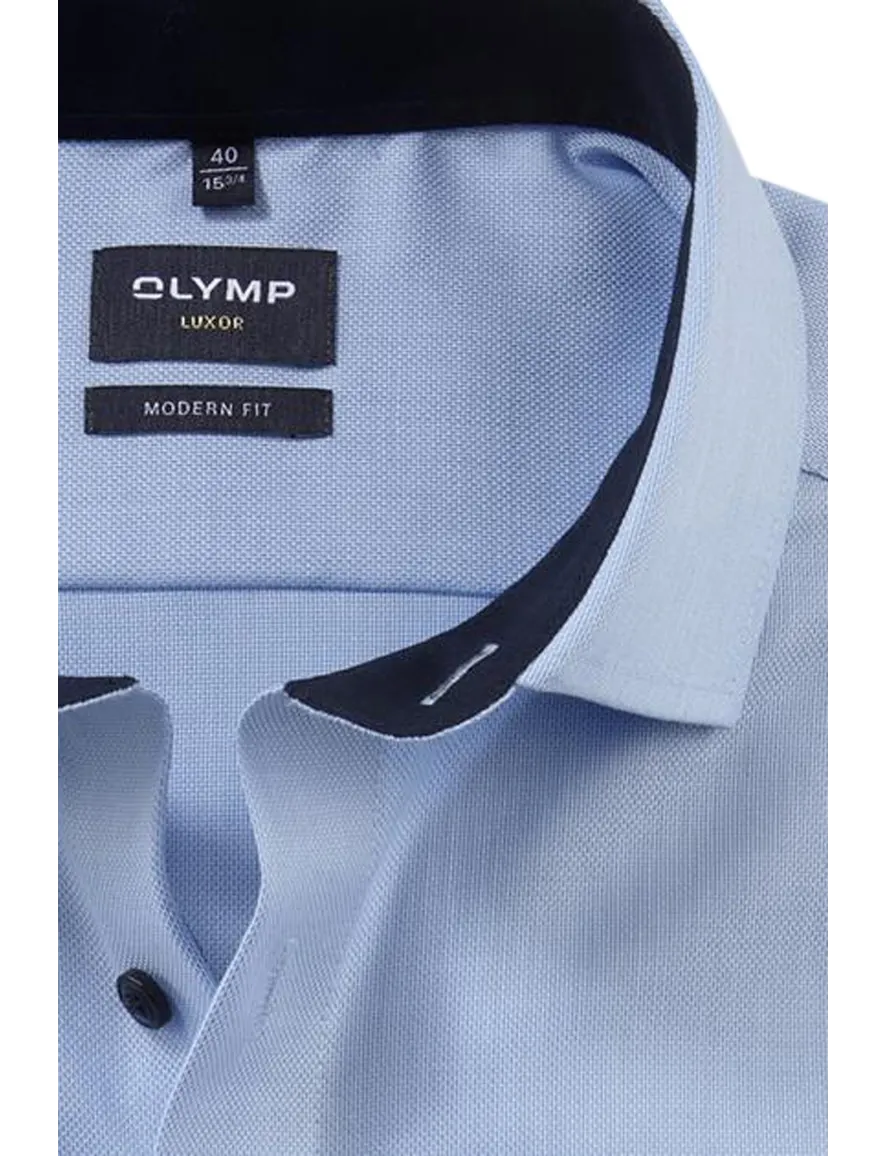 Strijkvrij Olymp overhemd blauw Modern Fit