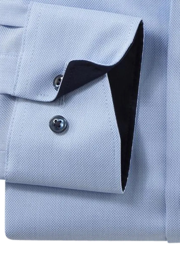 Strijkvrij Olymp overhemd effen blauw Modern Fit