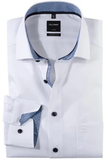 Olymp Overhemd Olymp Luxor Modern Fit wit uni