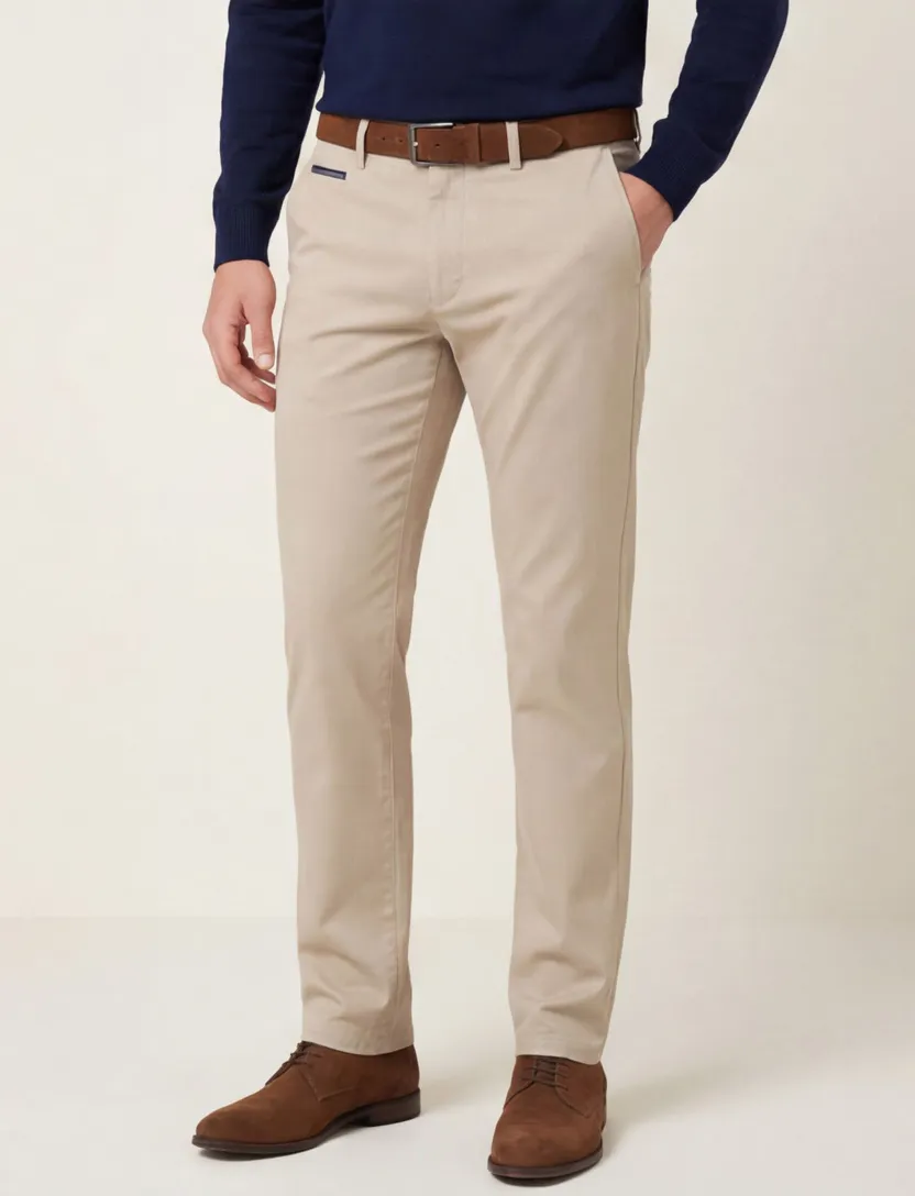 katoenen broek Gardeur Benny beige