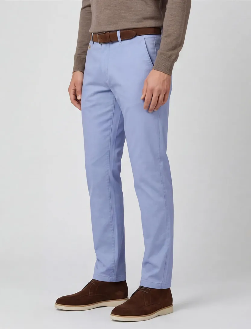 Chino Gardeur Benny-S lichtblauw