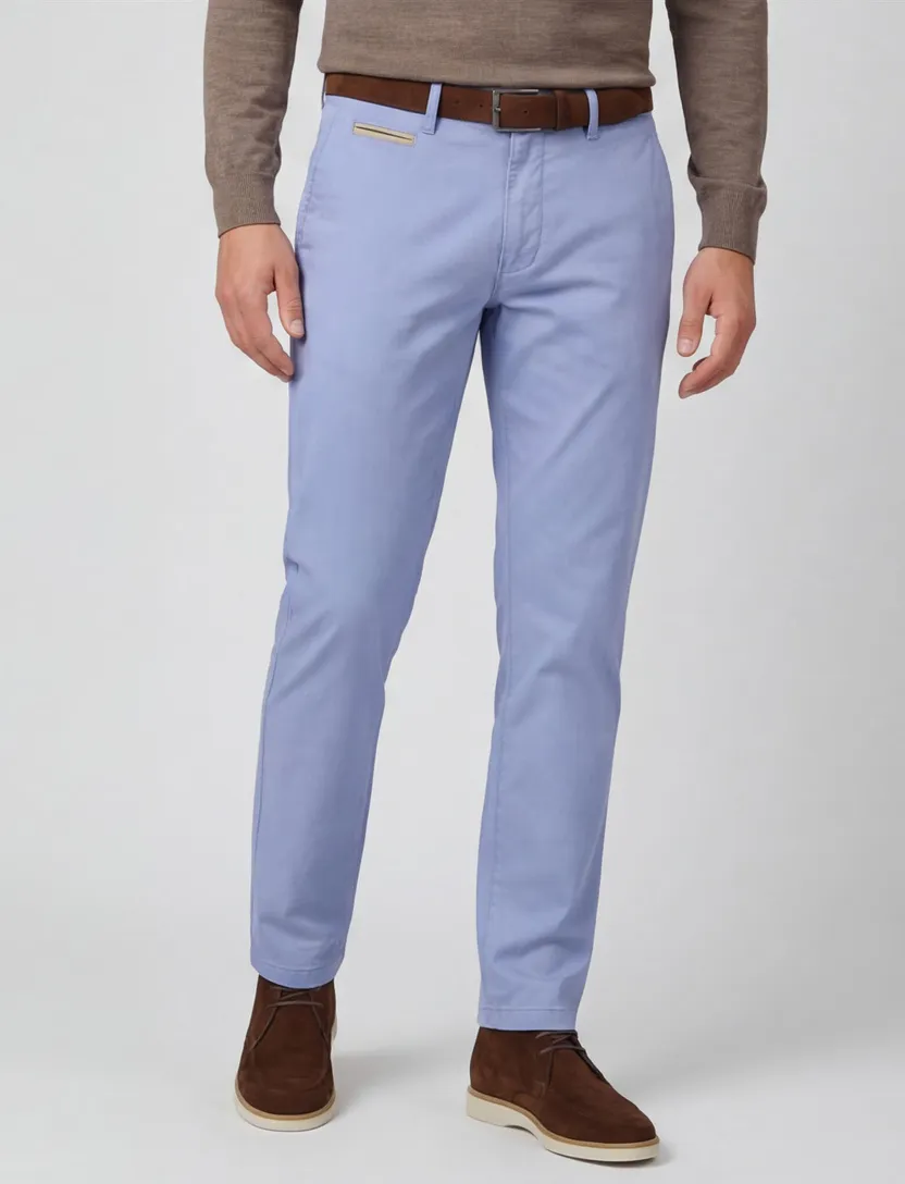 Chino Gardeur Benny-S lichtblauw