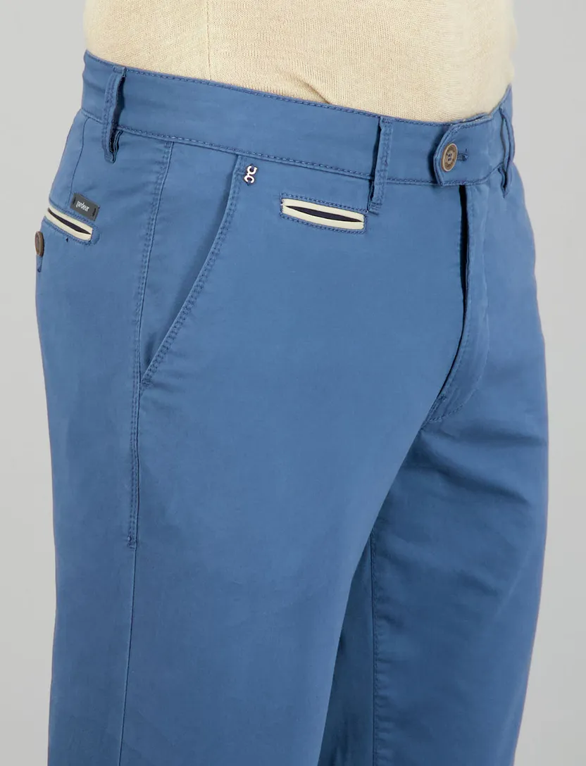 katoenen broek Gardeur Benny blauw