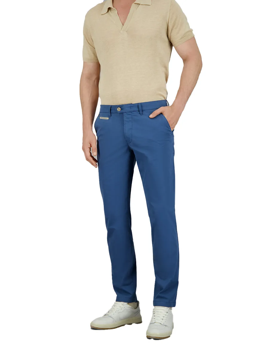 Gardeur Benny katoenen broek blauw