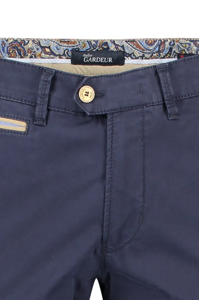 katoenen broek donkerblauw Gardeur Benny