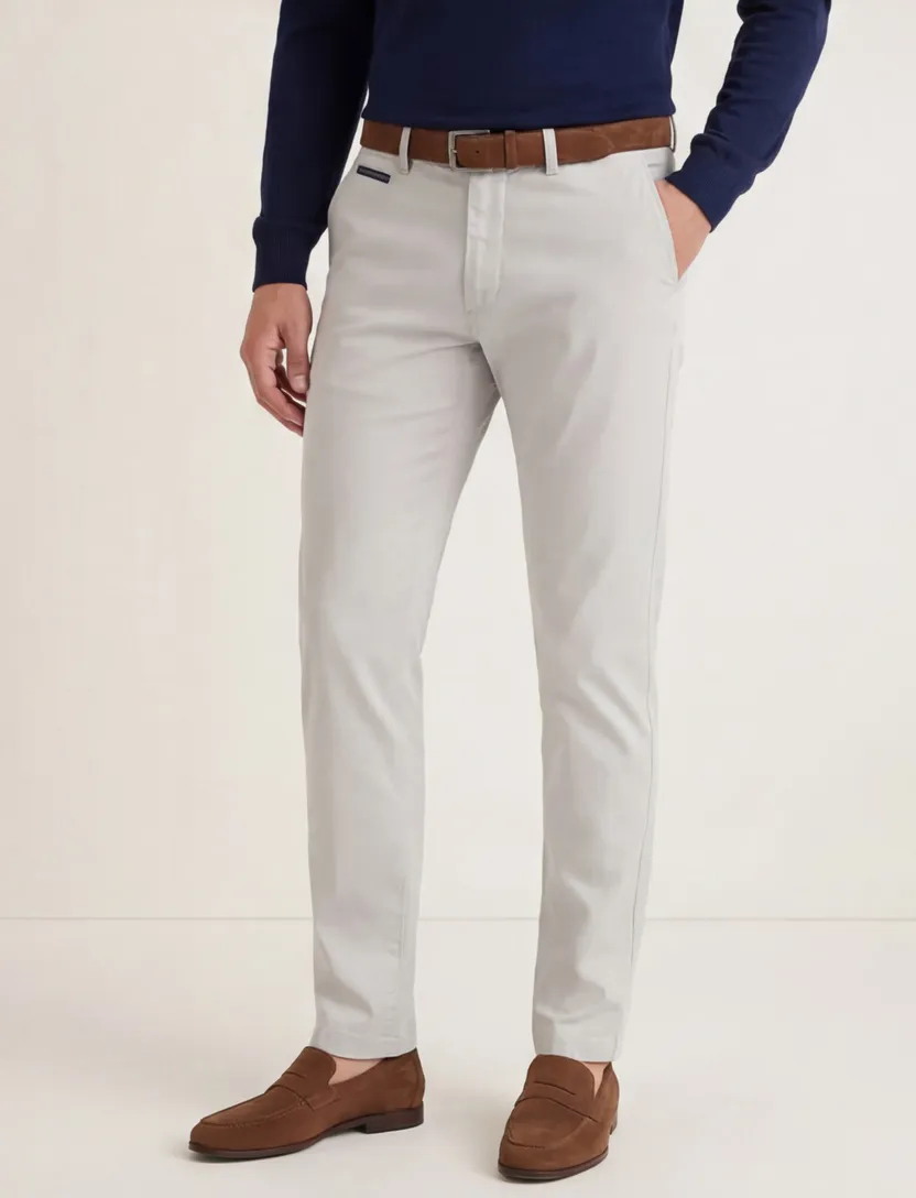 katoenen broek Gardeur Benny grijs