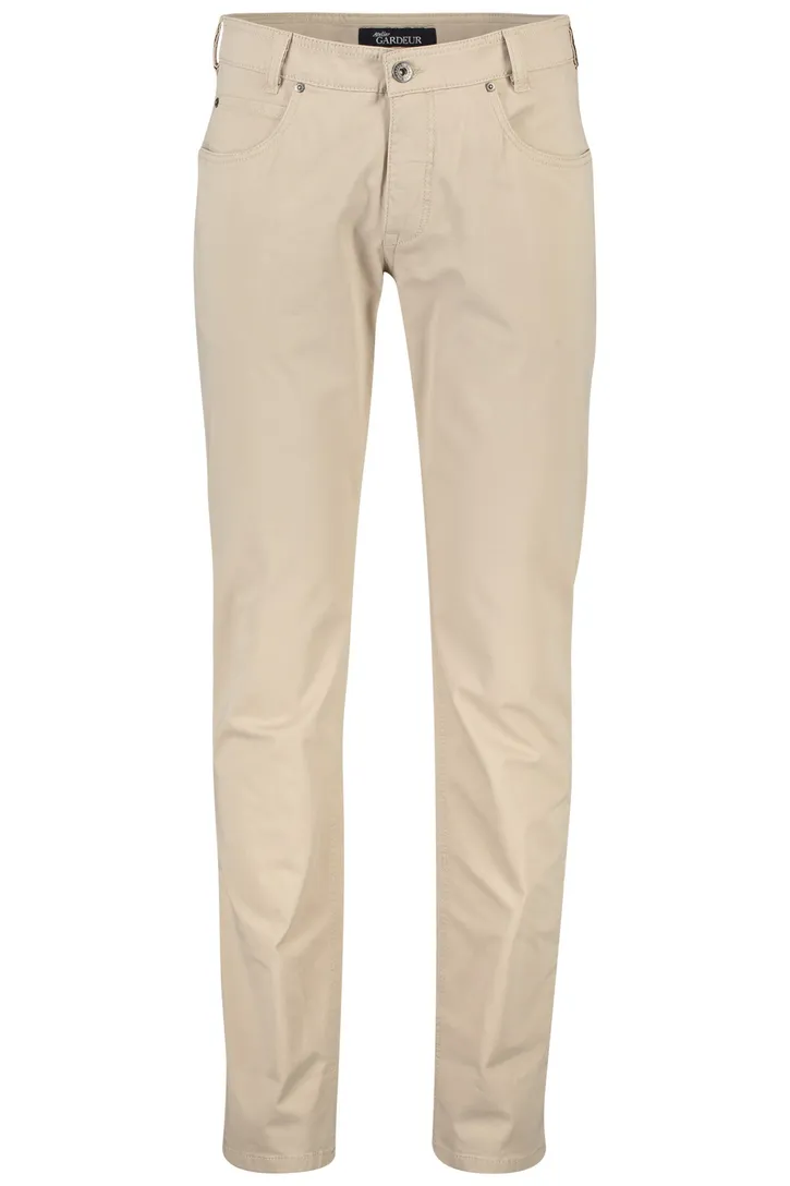 Gardeur jeans beige effen zonder omslag