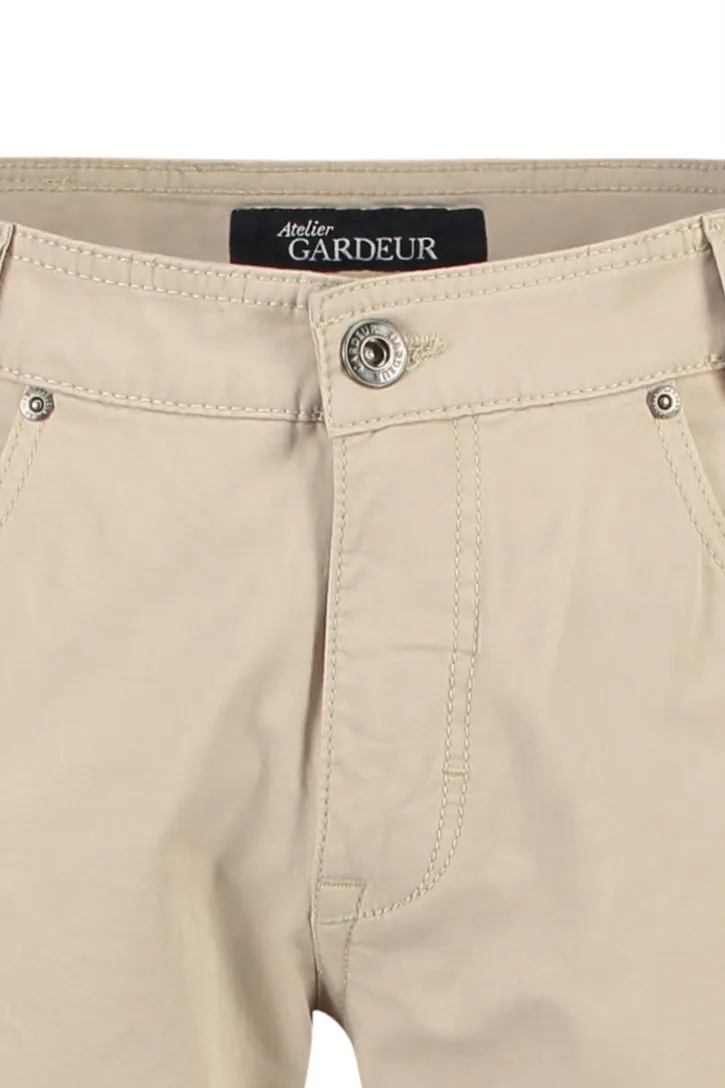 Gardeur jeans beige effen zonder omslag