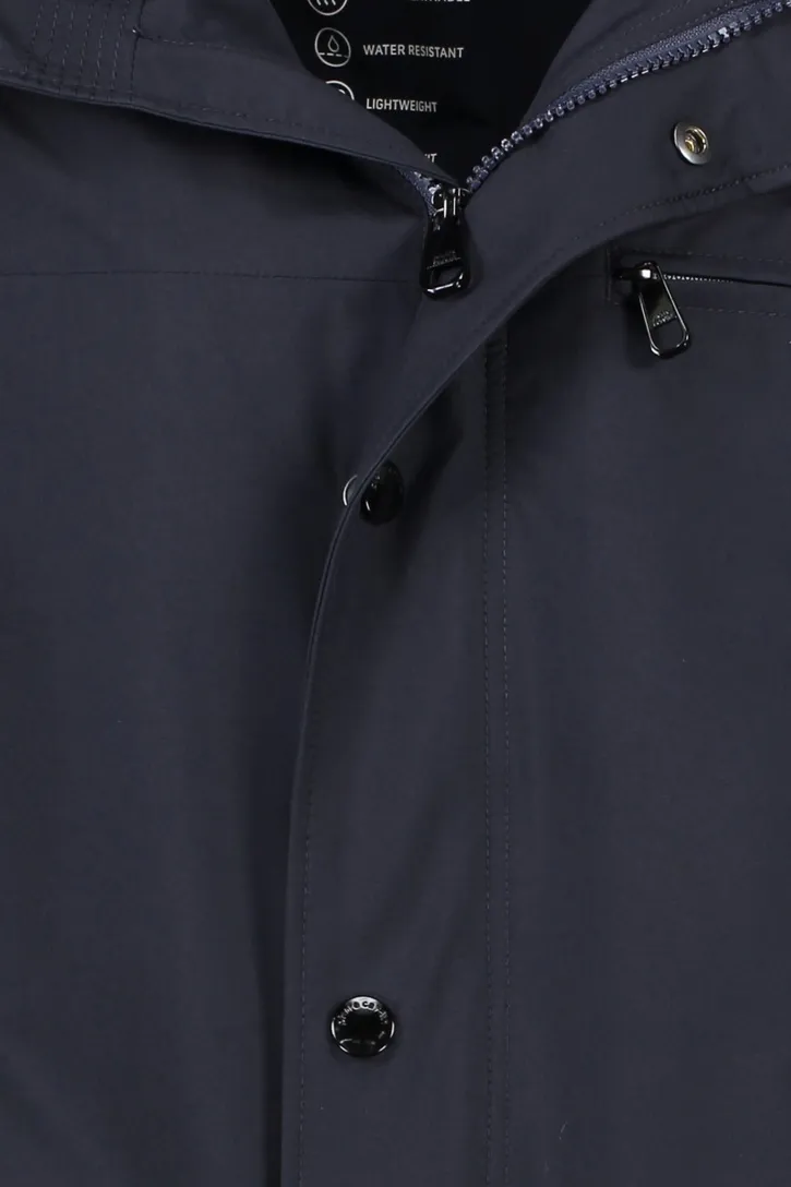 Jas donkerblauw Pierre Cardin Gore-Tex capuchon afneembaar