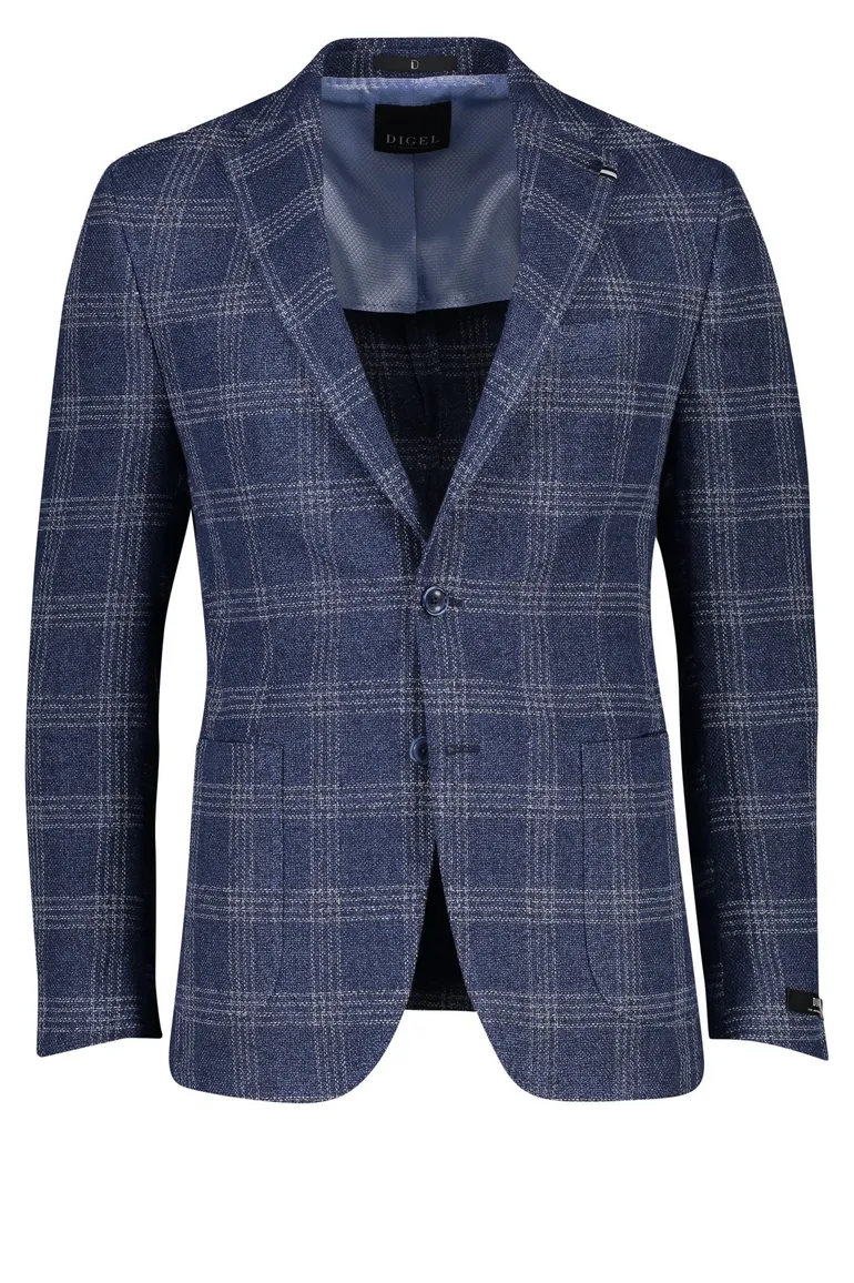 Digel colbert geruit blauw model Edward