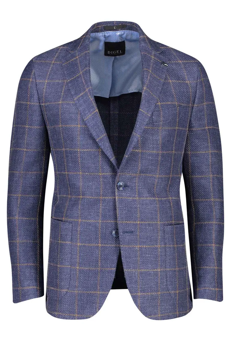 Digel colbert Edward blauw geruit