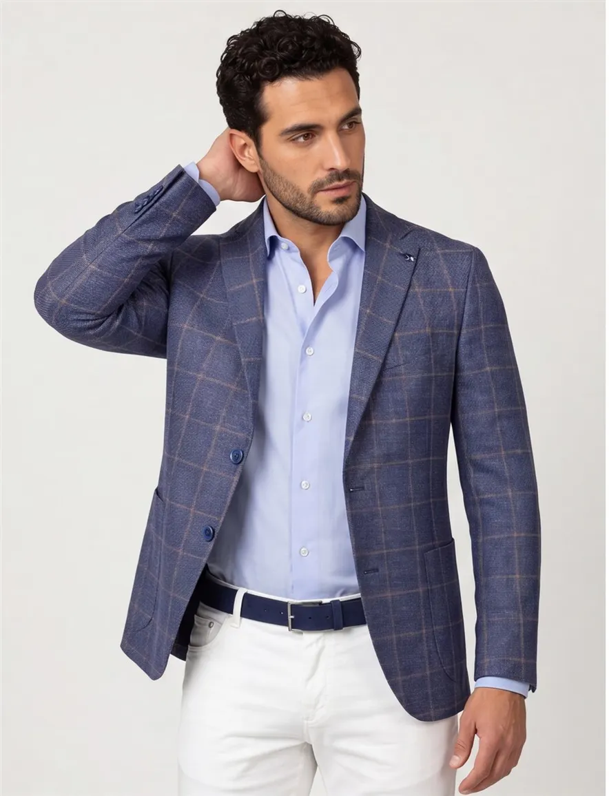 Digel colbert Edward blauw geruit