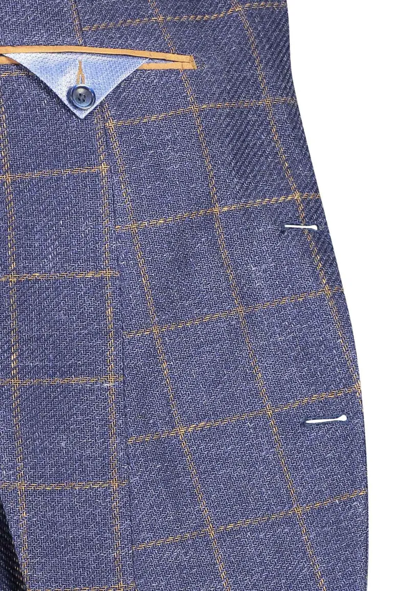 Digel colbert Edward blauw geruit