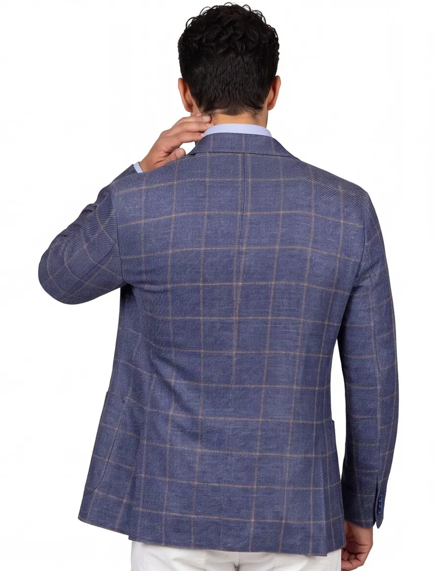 Digel colbert Edward blauw geruit