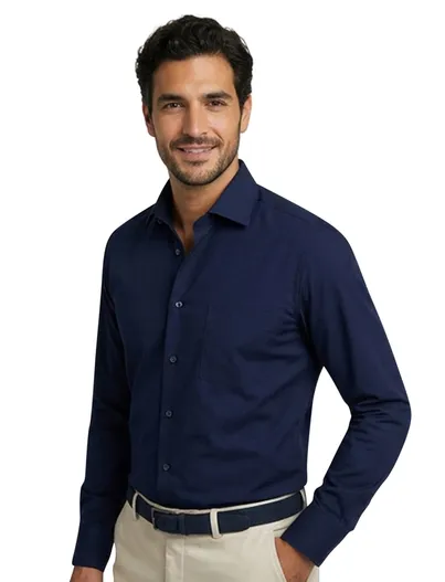 Seidensticker Seidensticker business overhemd Regular normale fit donkerblauw effen