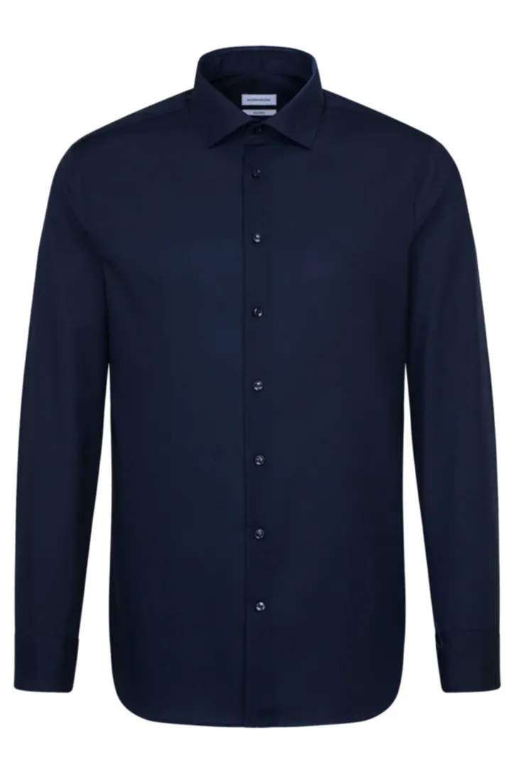 Seidensticker overhemd donkerblauw Shaped Fit