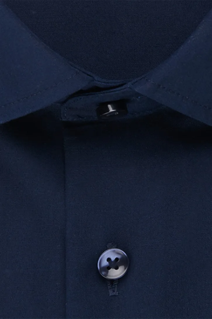 Seidensticker overhemd donkerblauw Shaped Fit