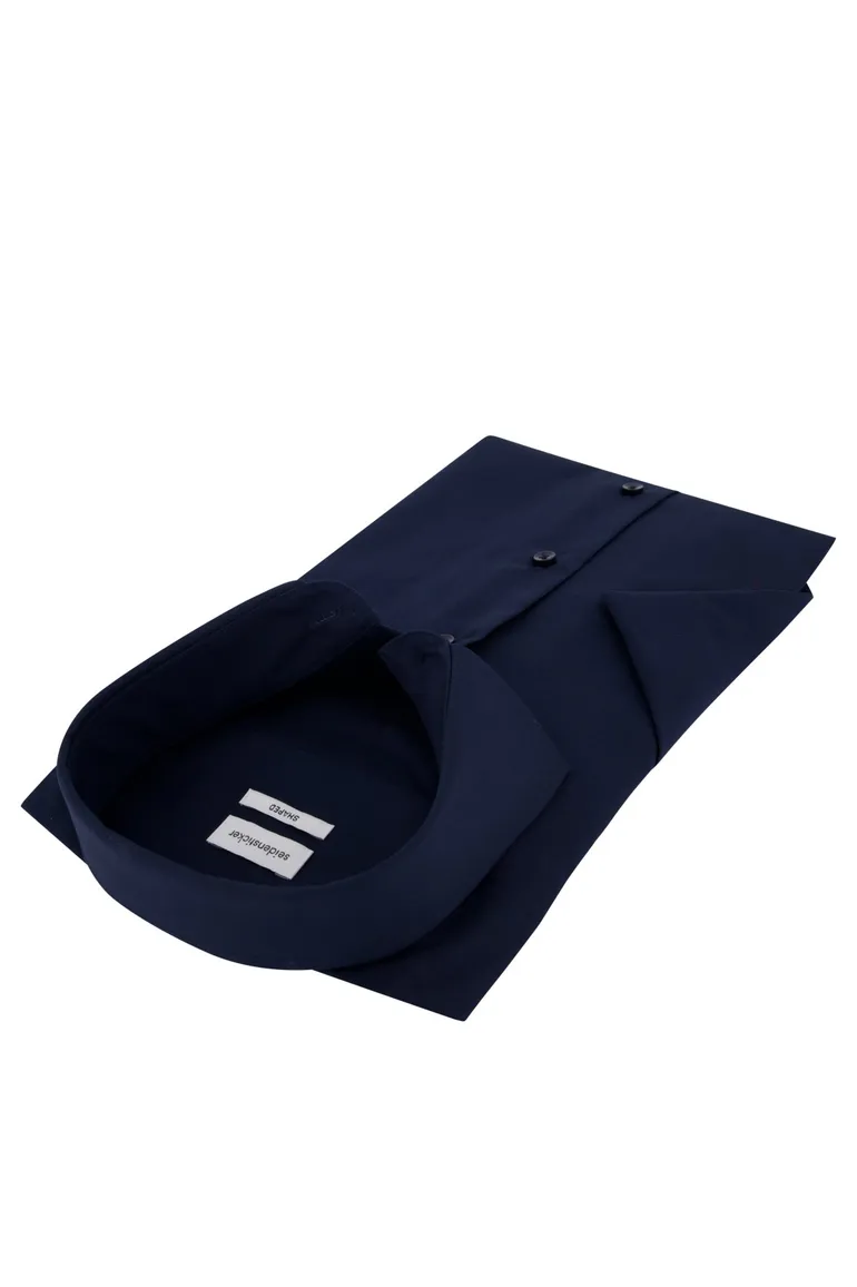 Korte mouw overhemd Seidensticker donkerblauw Shaped