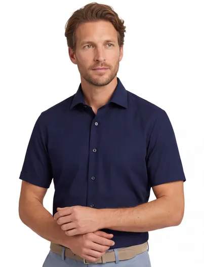 Seidensticker Overhemd korte mouwen Seidensticker Shaped navy