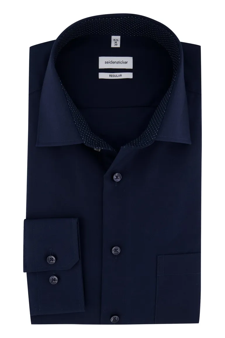 Seidensticker business overhemd Regular navy