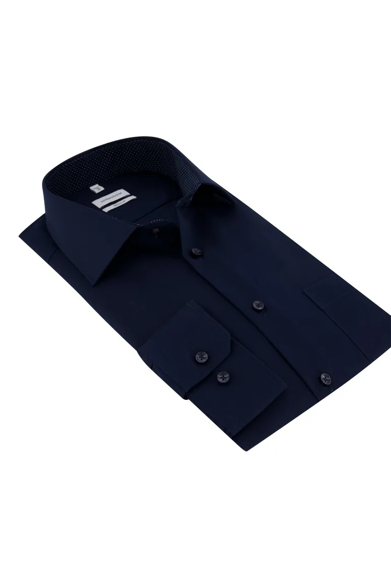 Seidensticker business overhemd Regular navy