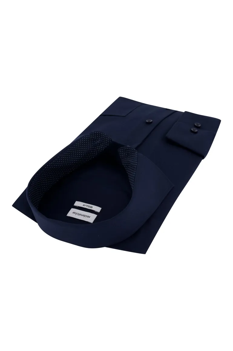Seidensticker overhemd donkerblauw