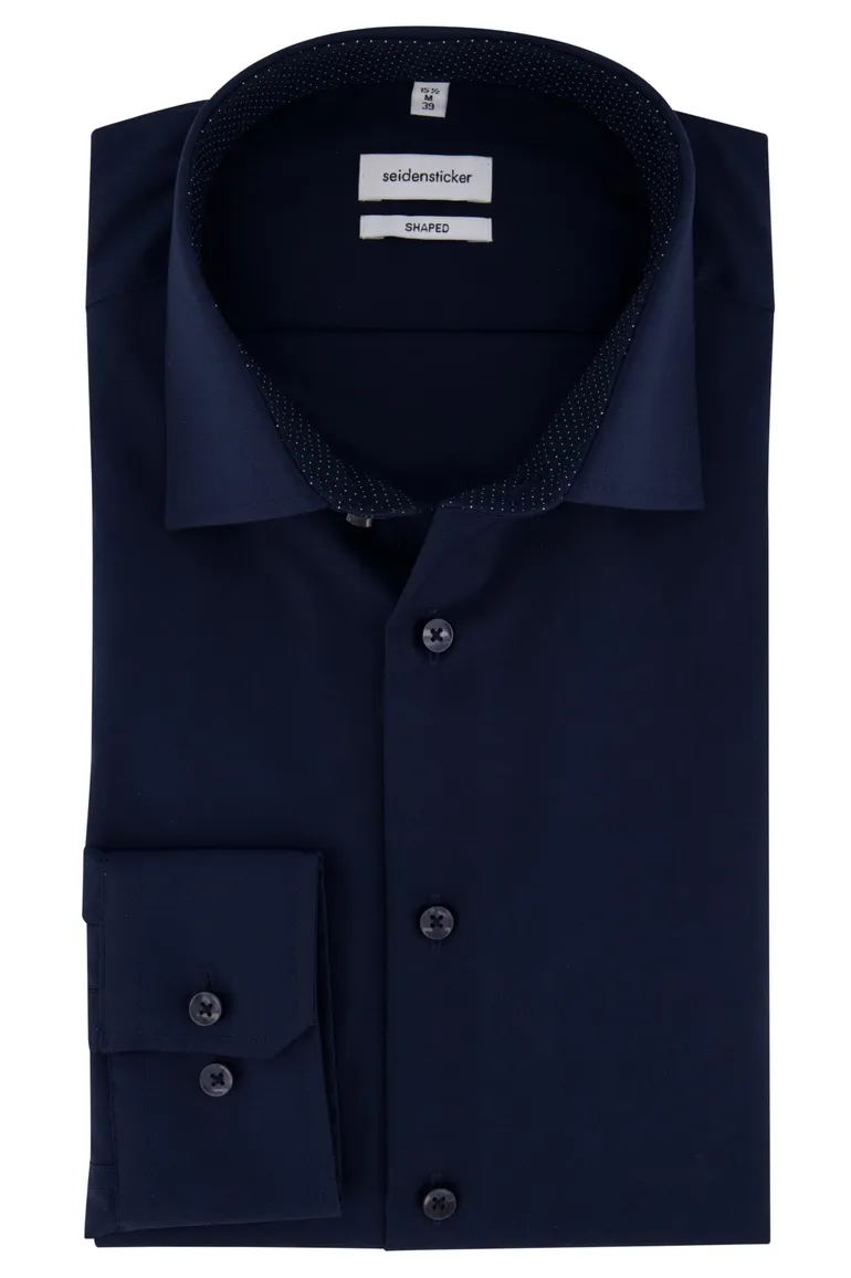 Seidensticker overhemd navy Shaped Fit
