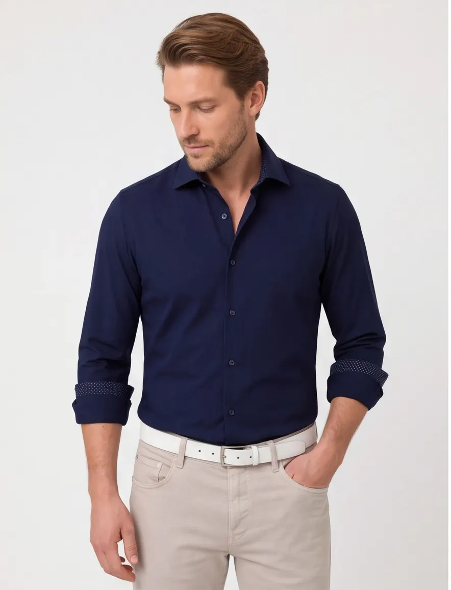 Seidensticker overhemd navy Shaped Fit