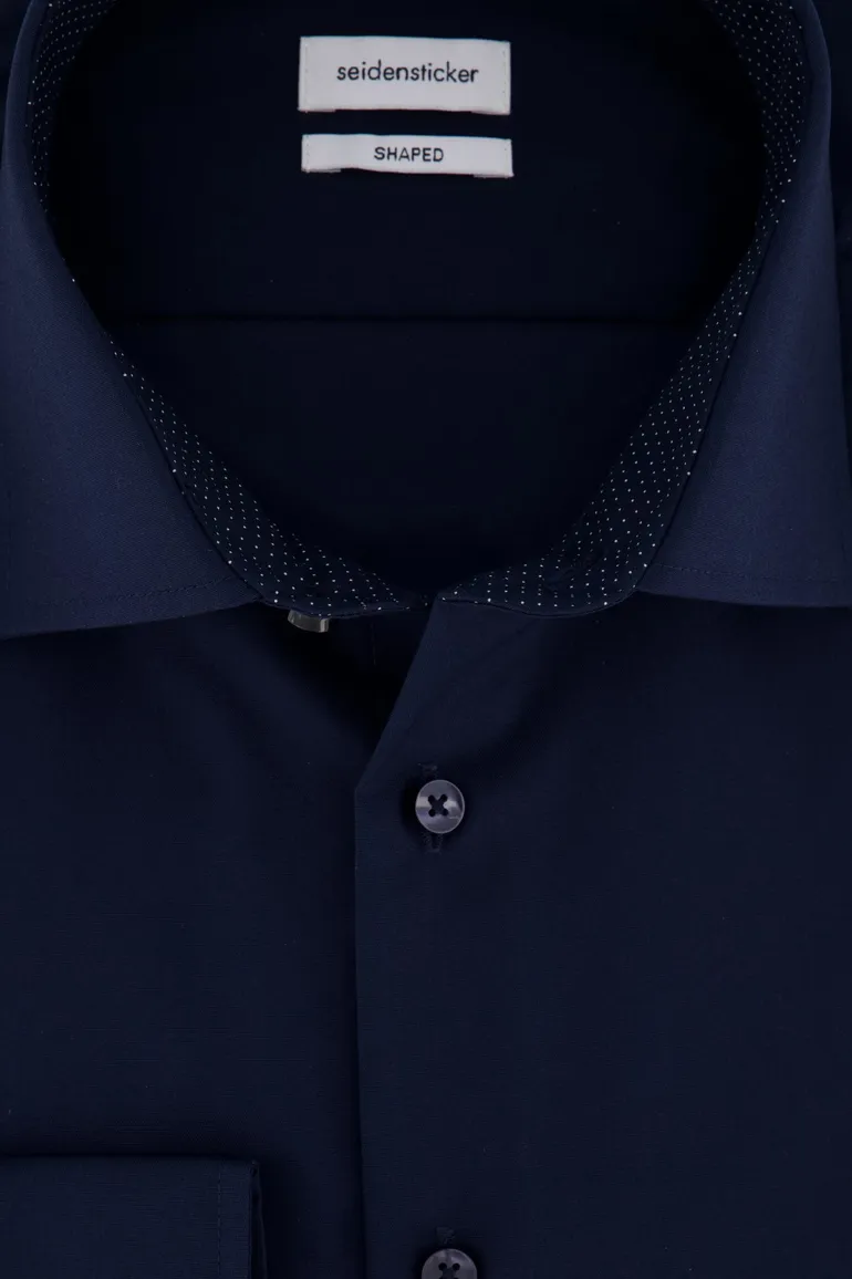 Seidensticker overhemd navy Shaped Fit
