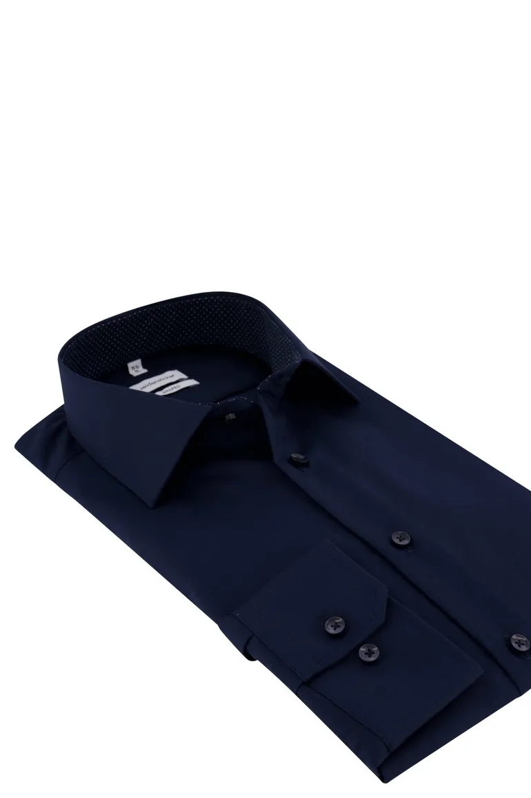 Seidensticker overhemd navy Shaped Fit