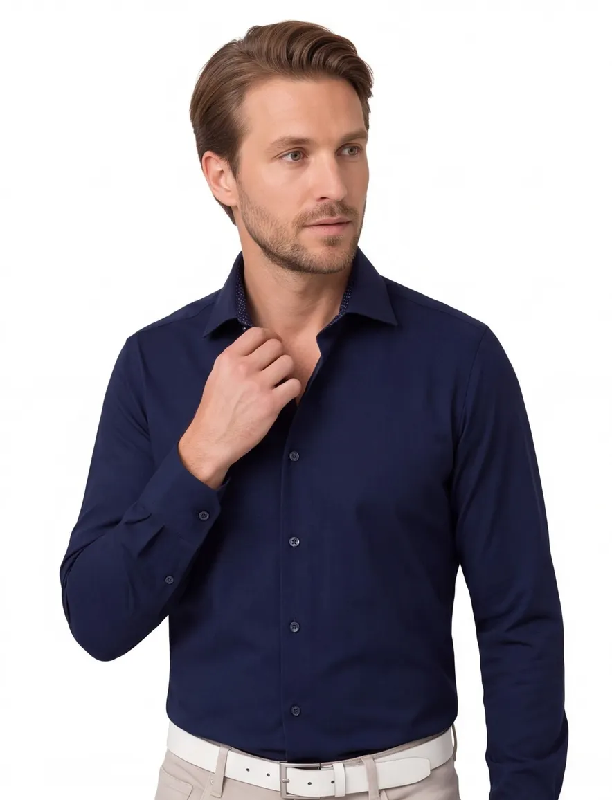 Seidensticker overhemd navy Shaped Fit