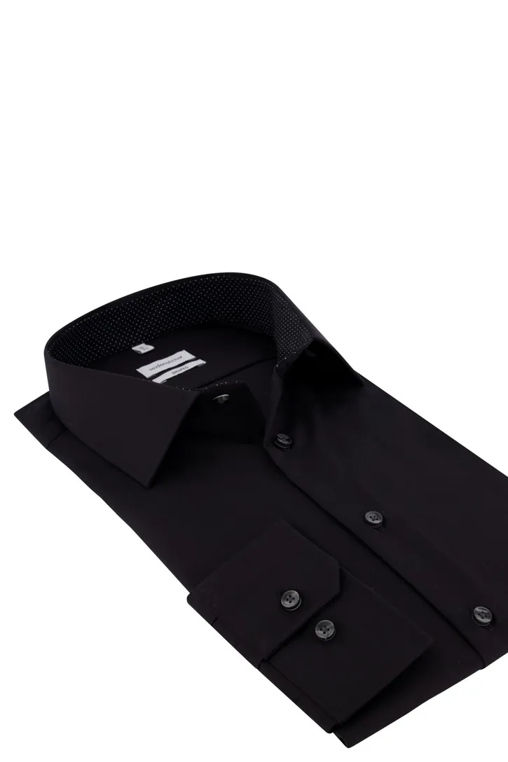 Overhemd Seidensticker zwart Shaped Fit