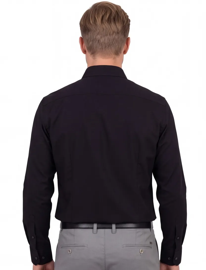 Overhemd Seidensticker zwart Shaped Fit