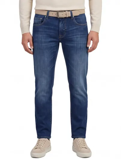 Pierre Cardin Pierre Cardin 5-pocket blauw model Antibes