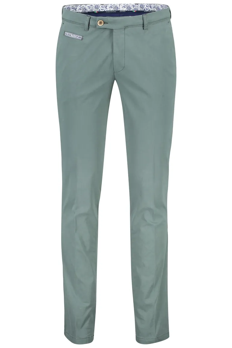 Portofino chino slim fit groen