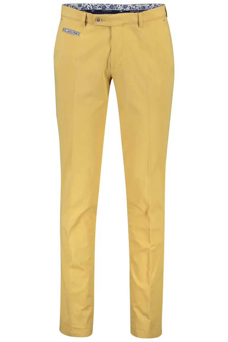 Gele chino Portofino slim fit